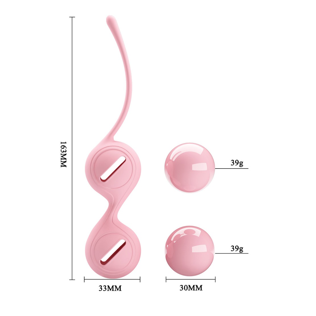 PALLINE VAGINALI KEGEL AUTOVIBRANTI IN SILICONE...