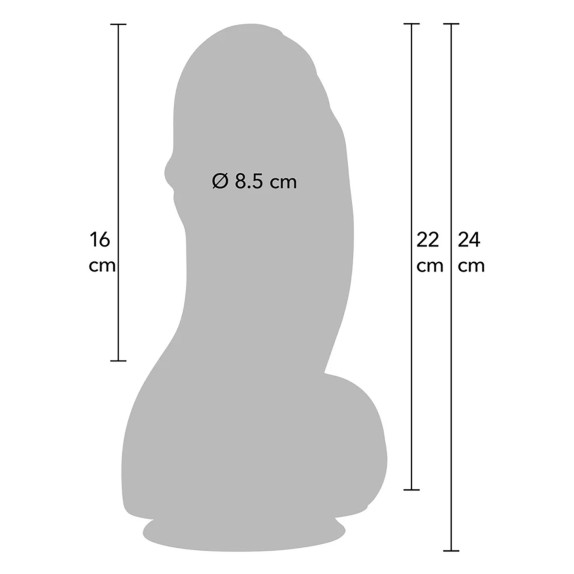 FALLO DILDO DI GRANDI DIMENSIONI IN PVC MORBIDO 22 CM x 8,5 CM INFERNO