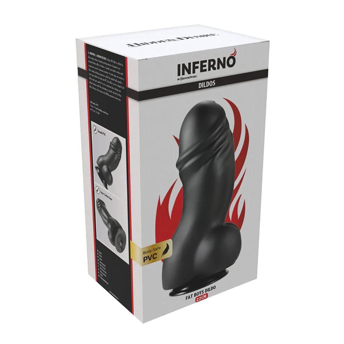 FALLO DILDO GROSSO E CORTO IN PVC MORBIDO 22 CM...