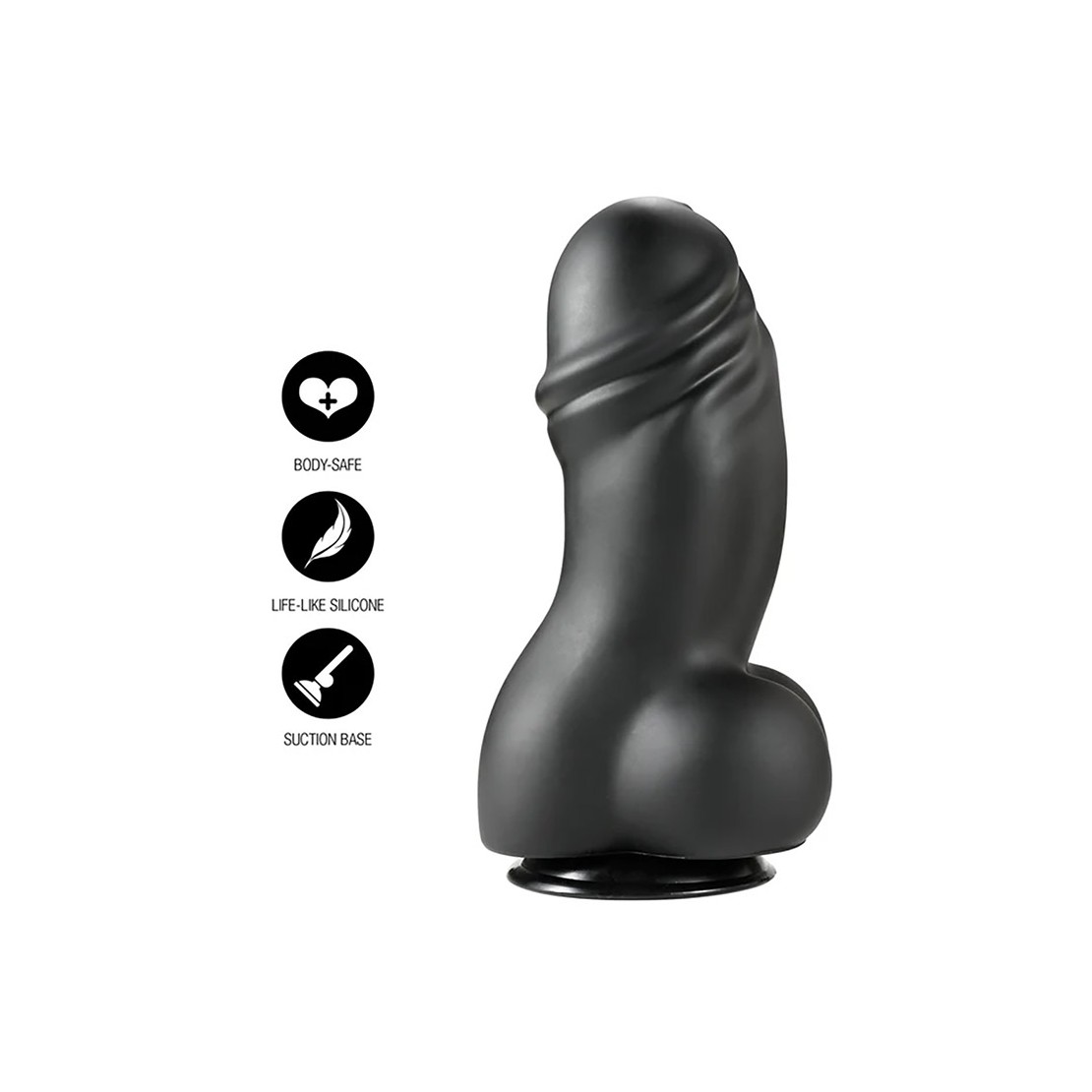 FALLO DILDO GROSSO E CORTO IN PVC MORBIDO 22 CM...