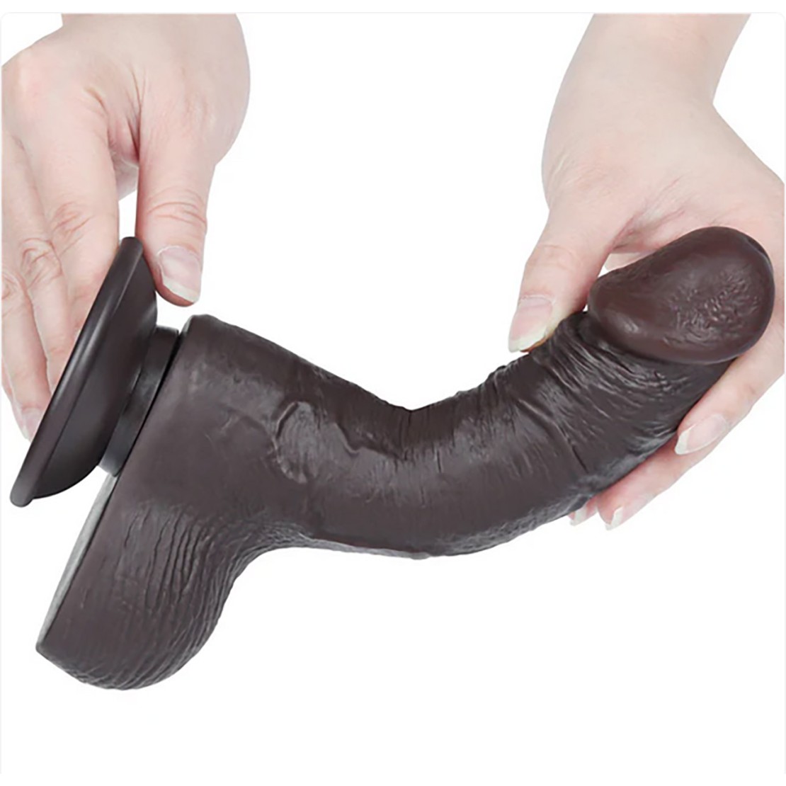 DILDO MARRONE REALISTICO A DOPPIA DENSITA' CON...