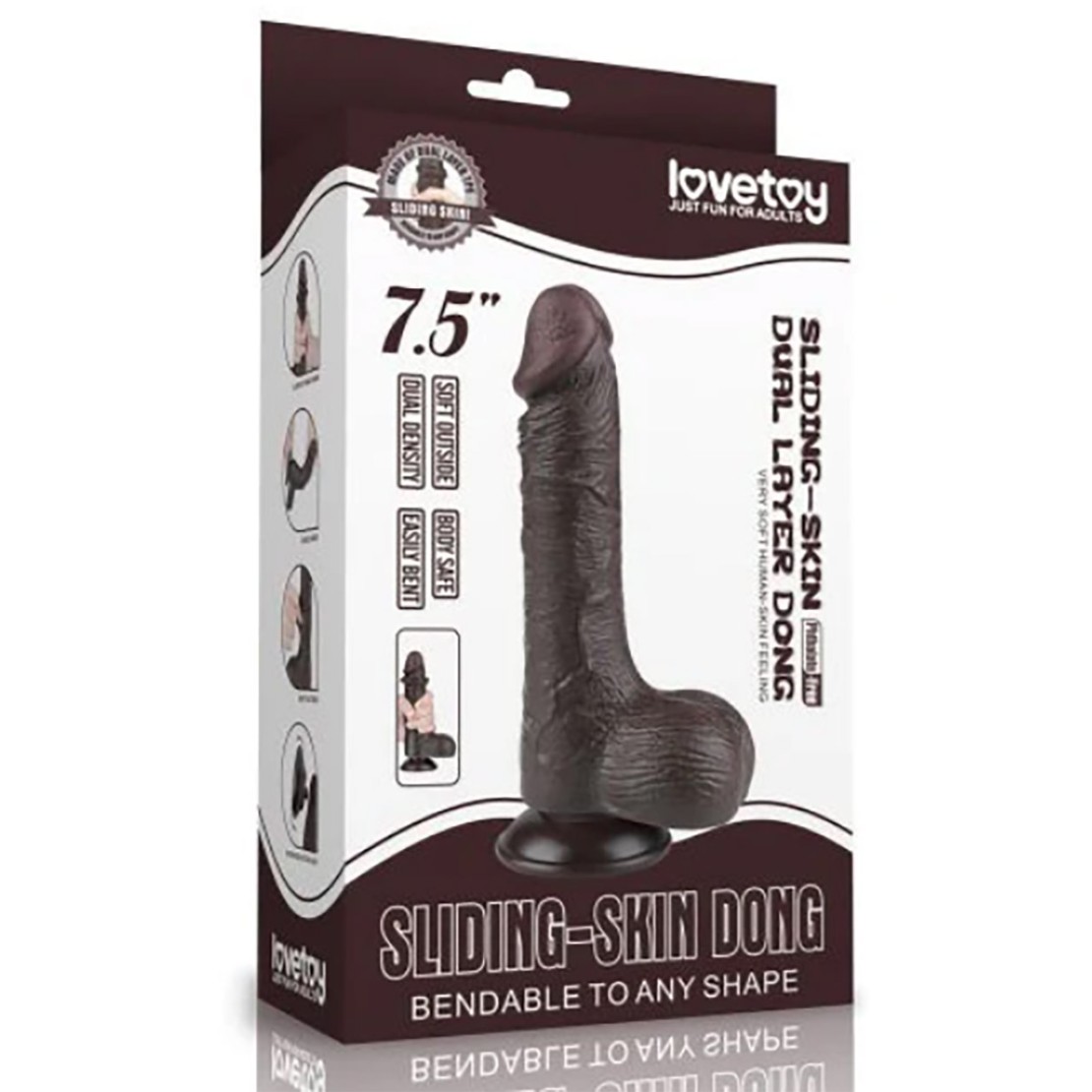 DILDO MARRONE REALISTICO A DOPPIA DENSITA' CON...
