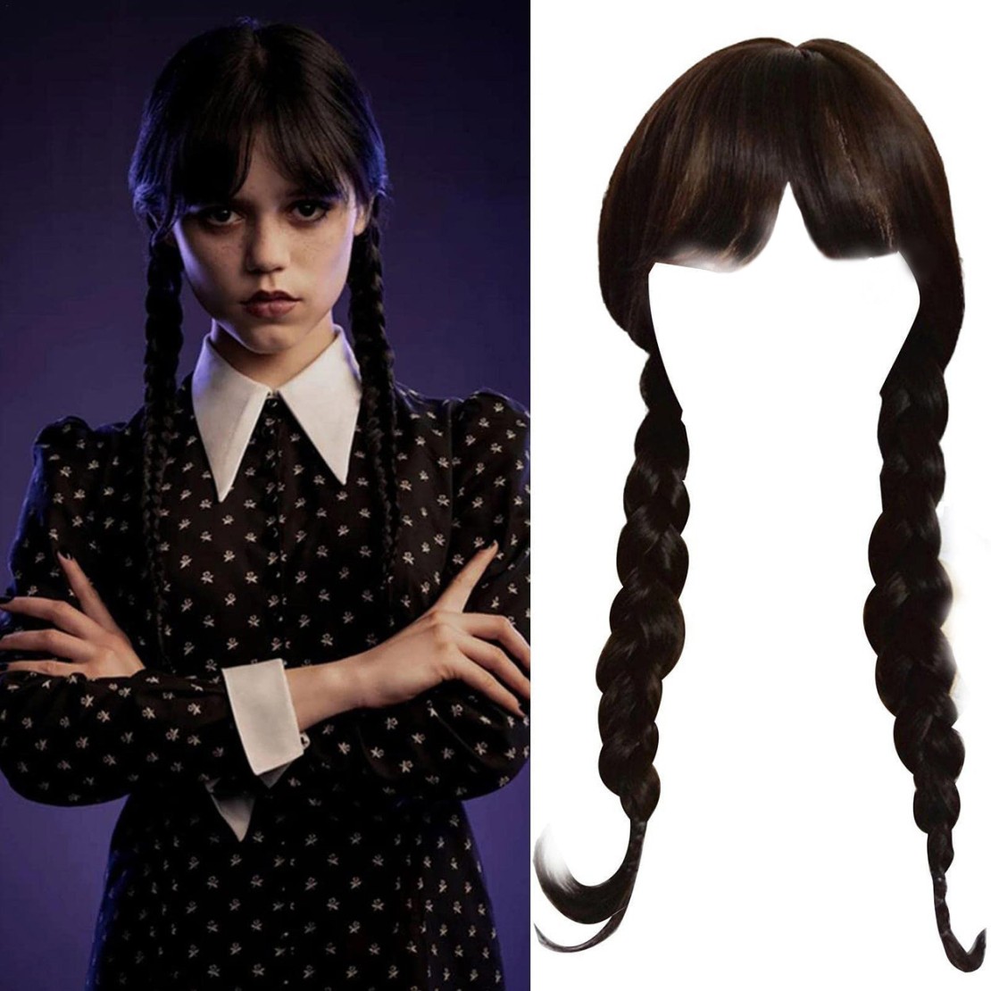 PARRUCCA SEXY HALLOWEEN DA MERCOLEDI' ADDAMS...