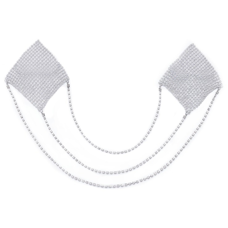 COPRICAPEZZOLI GIOIELLO COLOR ARGENTO DIAMANTATI CON... 2