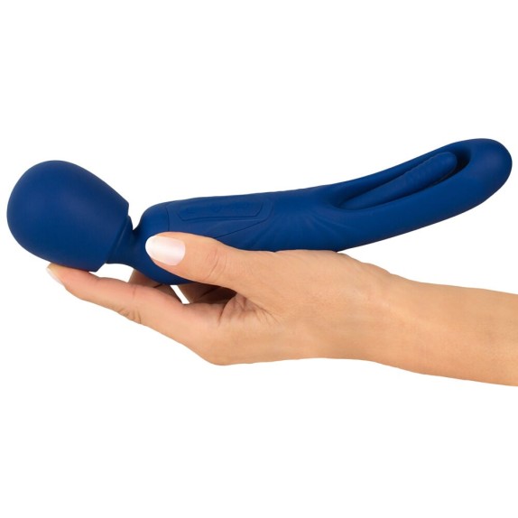 2IN1 WAND VIBRANTE PER CLITORIDE CON LINGUA PER PUNTO G SWEET SMILE