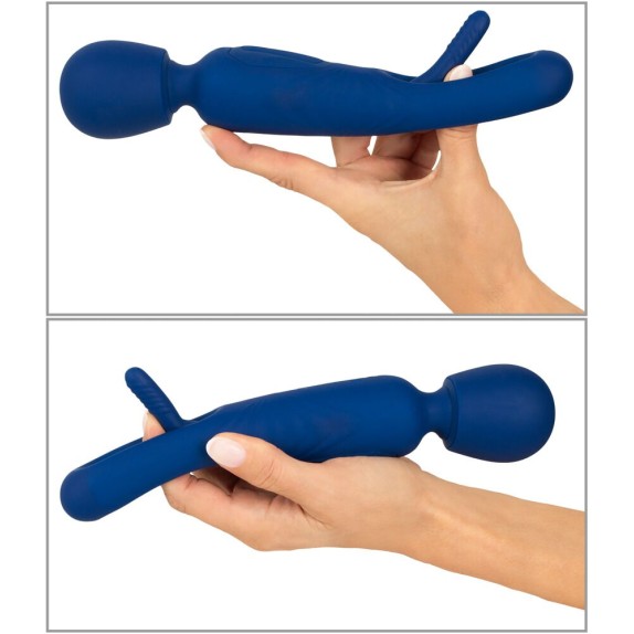 2IN1 WAND VIBRANTE PER CLITORIDE CON LINGUA PER PUNTO G SWEET SMILE