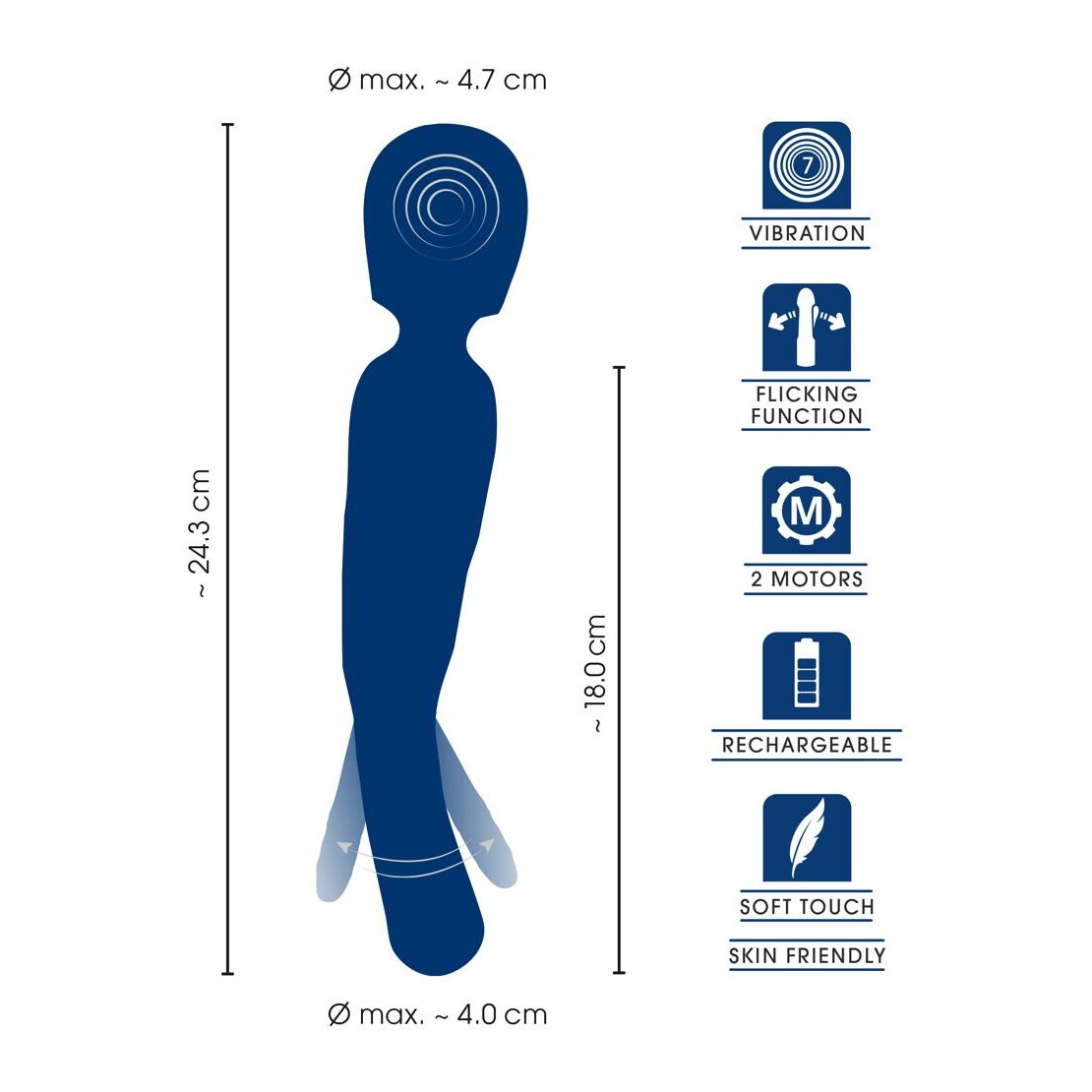 2IN1 WAND VIBRANTE PER CLITORIDE CON LINGUA PER...