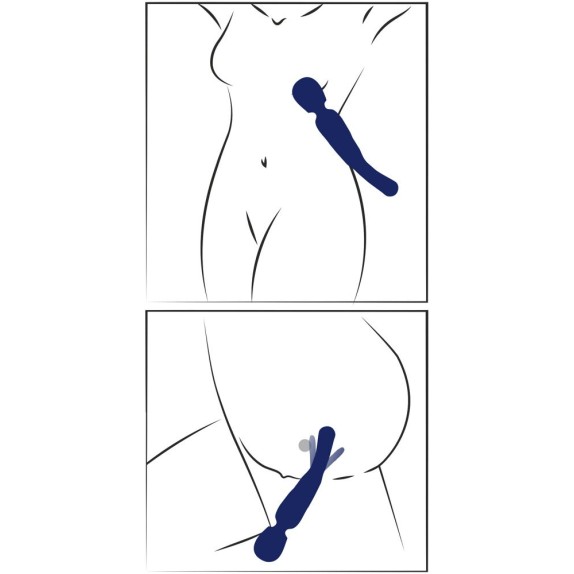 2IN1 WAND VIBRANTE PER CLITORIDE CON LINGUA PER PUNTO G SWEET SMILE