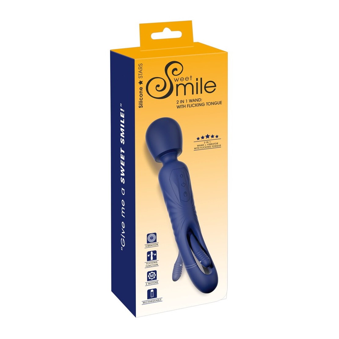 2IN1 WAND VIBRANTE PER CLITORIDE CON LINGUA PER...