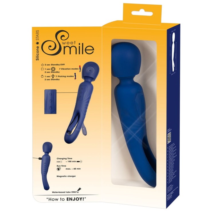 2IN1 WAND VIBRANTE PER CLITORIDE CON LINGUA PER PUNTO G...