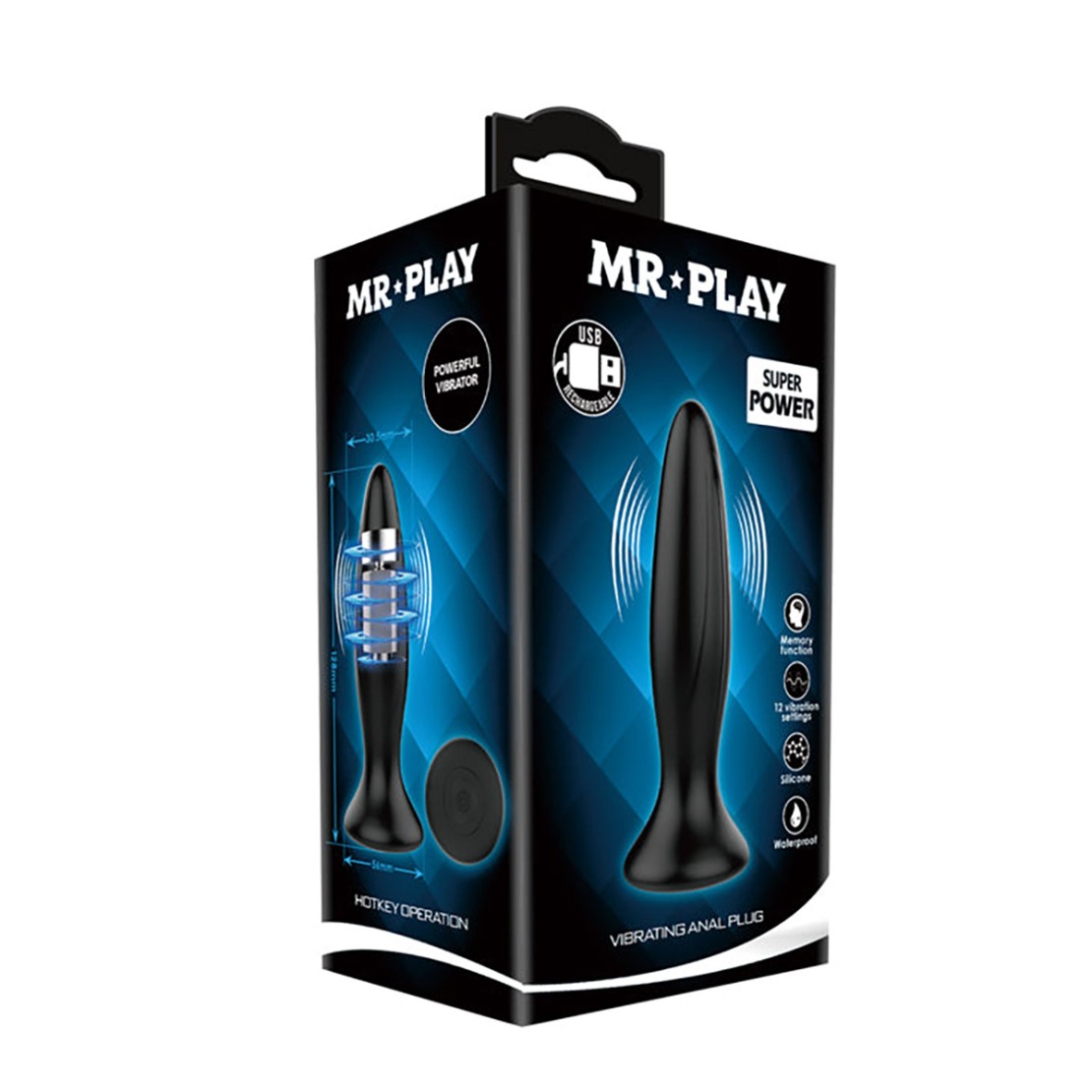 PLUG ANALE VIBRANTE IN SILICONE SEX TOY MR. PLAY