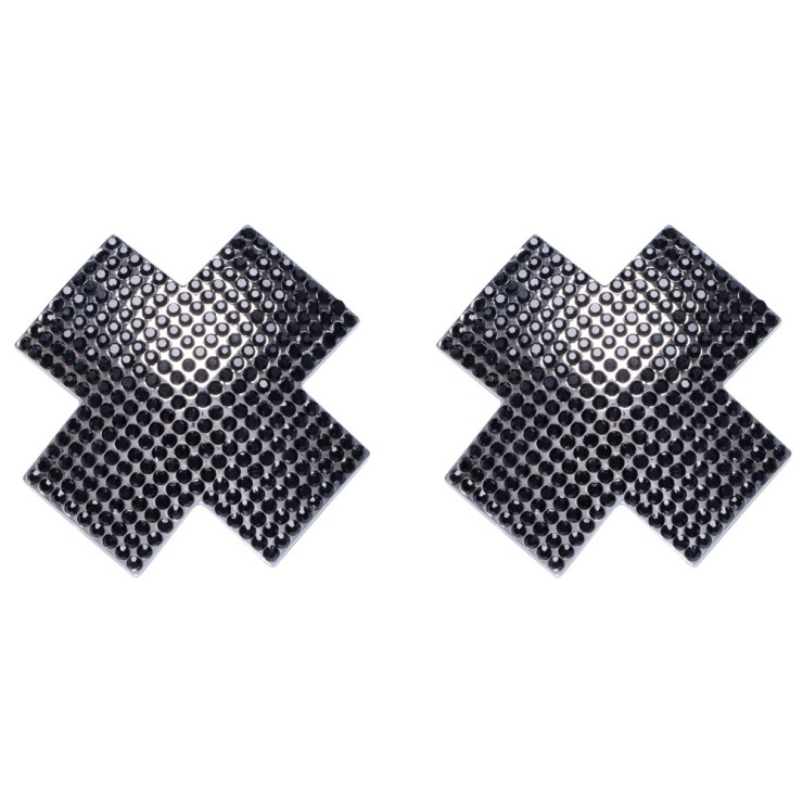 copy of COPRICAPEZZOLI ADESIVI A FORMA DI X CON STRASS 2