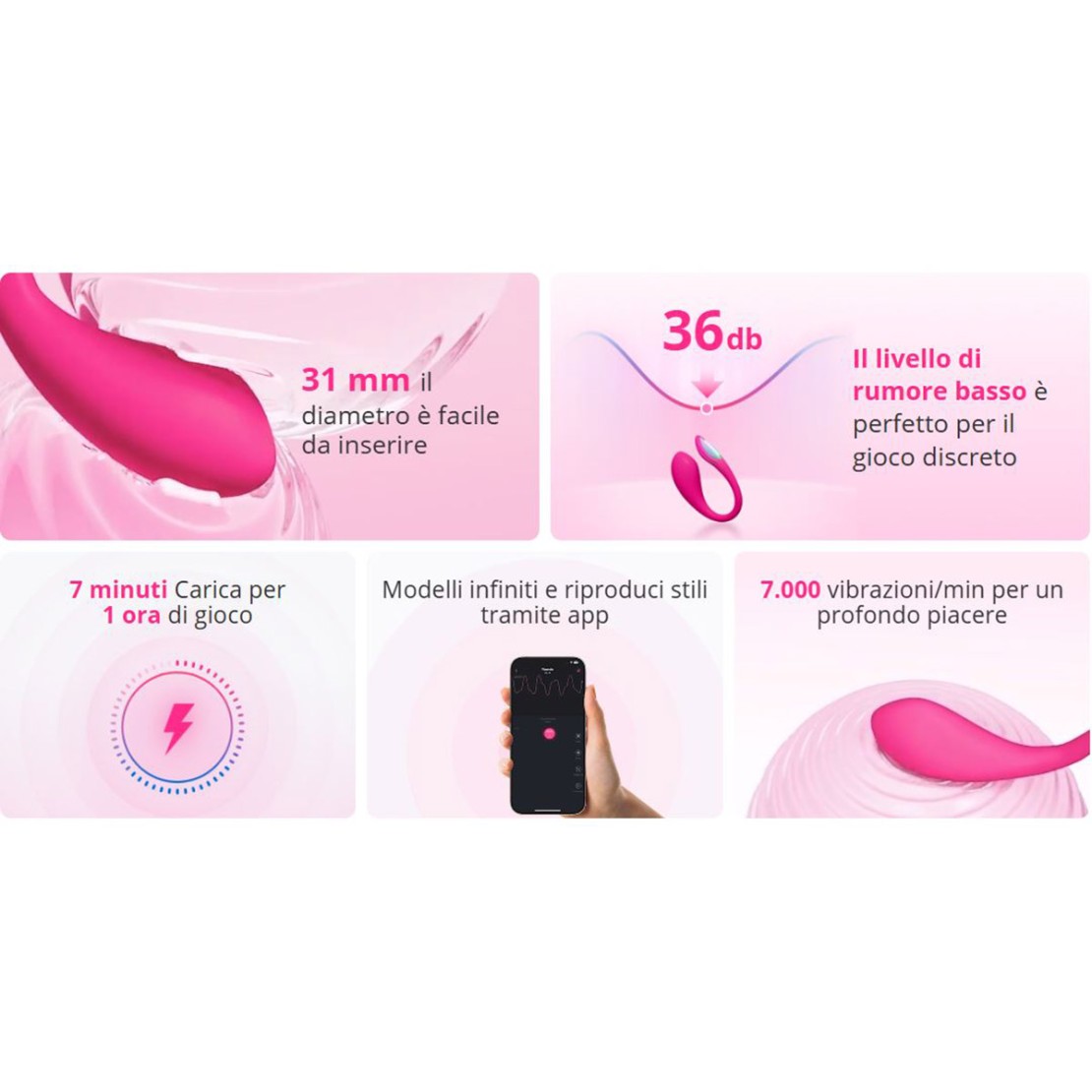 LUSH MINI OVETTO VIBRANTE PER GIOCHI A DISTANZA...