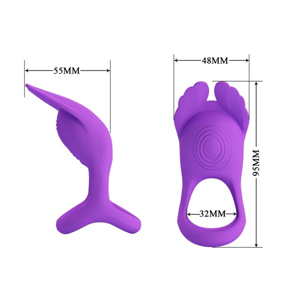 ANELLO PER PENE VIBRANTE DOPPIO RICARICABILE SILAS