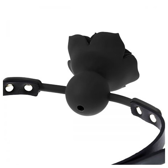 copy of GAG SEX TOY IN SILICONE A FORMA DI ROSA NERO/FUCSIA