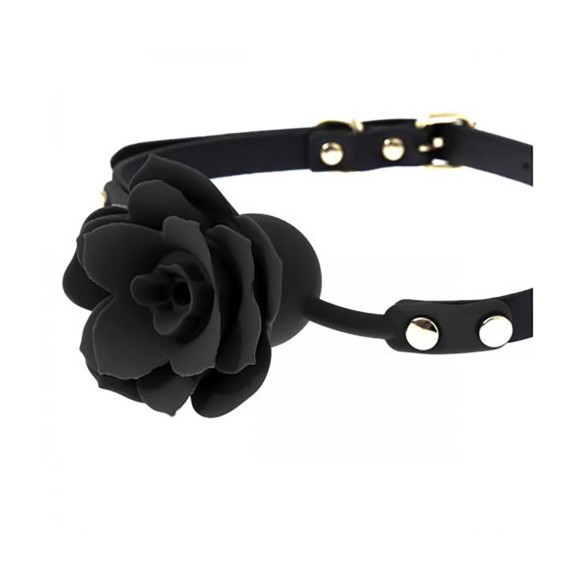 copy of GAG SEX TOY IN SILICONE A FORMA DI ROSA NERO/FUCSIA