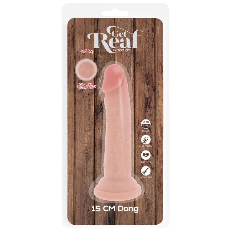 FALLO DILDO REALISTICO 15 CM A DOPPIA DENSITA' CON VENTOSA