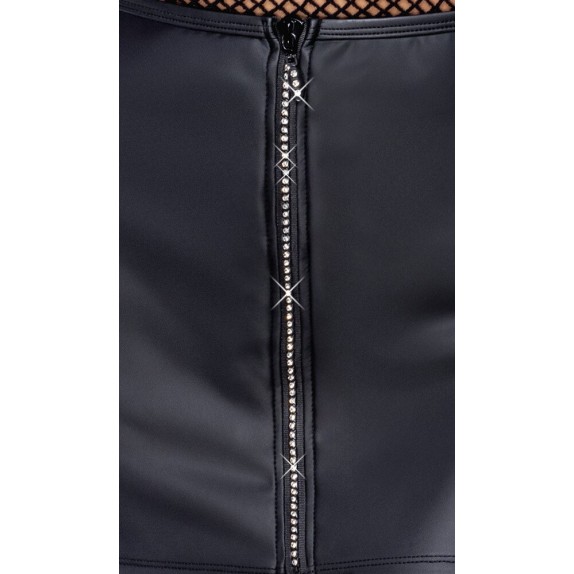copy of MINIGONNA SEXY NERA OPACA PER DONNA CON ZIP DI STRASS COTTELLI