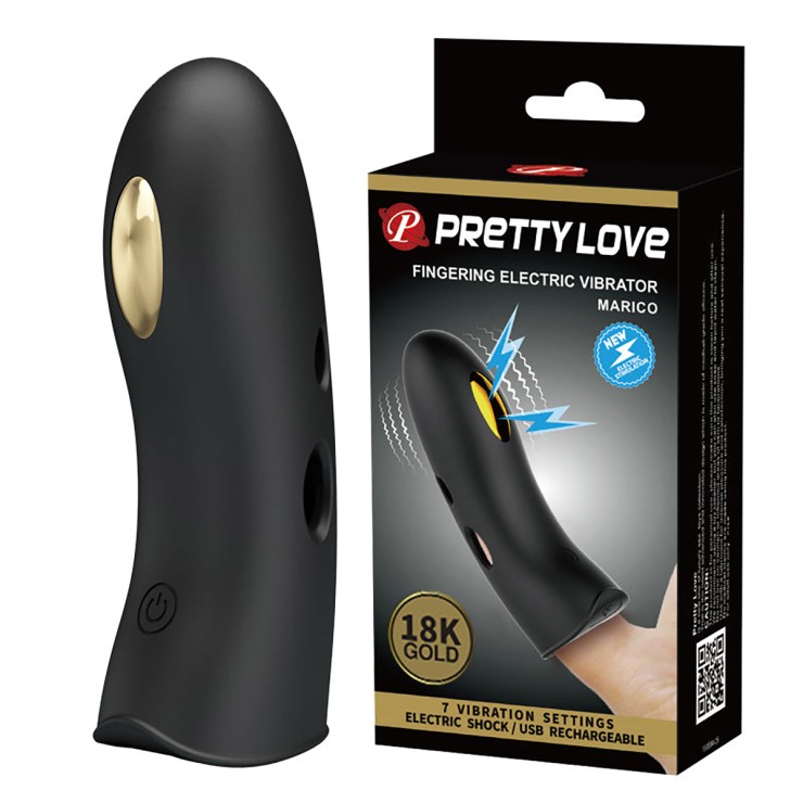 DITALINO CON SCOSSE ELETTRICHE VIBRANTE SEX TOY USB MARICO