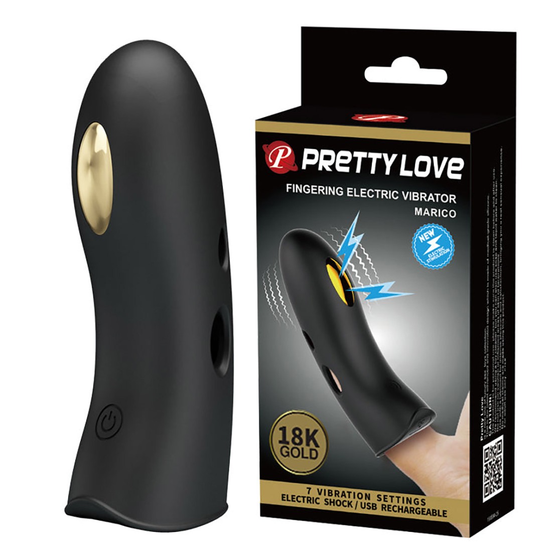 DITALINO CON SCOSSE ELETTRICHE VIBRANTE SEX TOY...