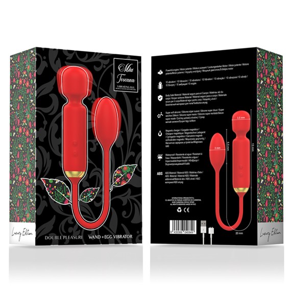 SEX TOY STIMOLATORE CLITORIDE WAND E OVETTO VIBRANTE MIA TOSCANA