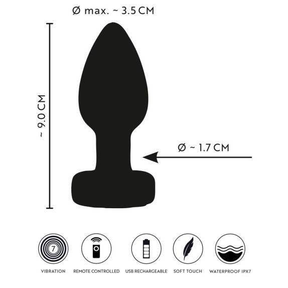 PLUG ANALE VIBRANTE CON LUCI E TELECOMANDO FLASHING BUTT PLUG