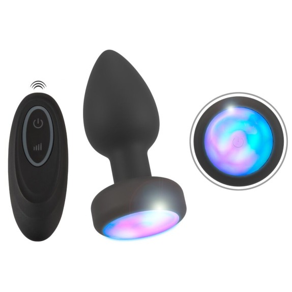 PLUG ANALE VIBRANTE CON LUCI E TELECOMANDO FLASHING BUTT PLUG