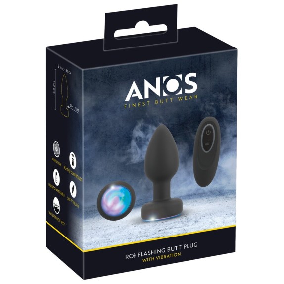 PLUG ANALE VIBRANTE CON LUCI E TELECOMANDO FLASHING BUTT PLUG