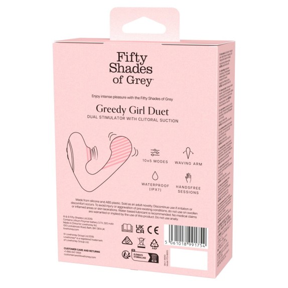 SUCCHIA CLITORIDE CON VIBRAZIONE PER PUNTO G GREEDY GIRL DUET