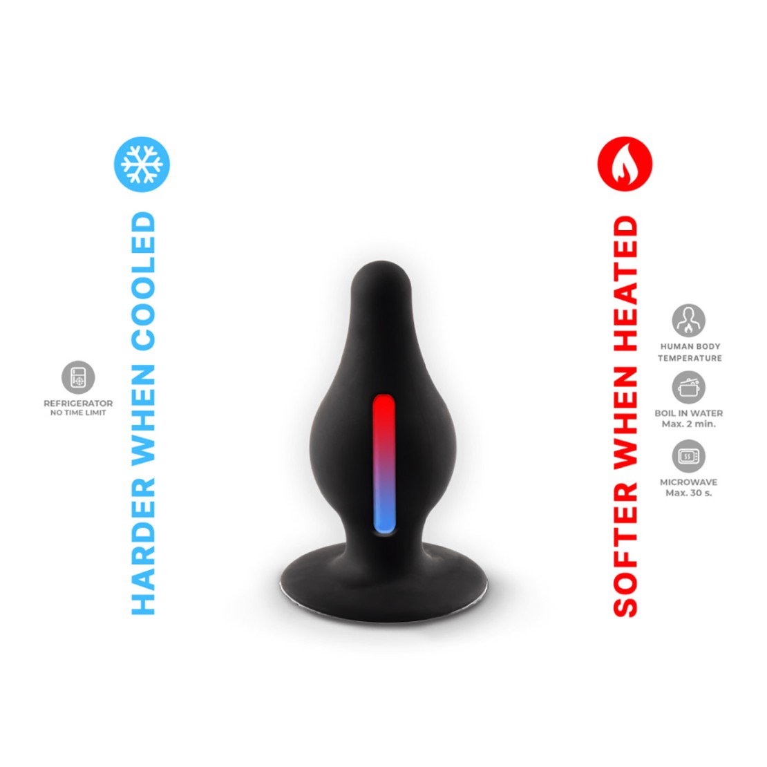 PLUG ANALE IN SILICONE TERMOREATTIVO SILEXD DUE...