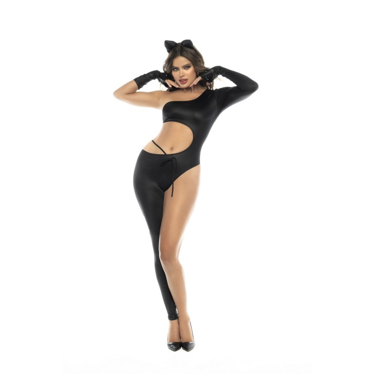 COSTUME 4 PEZZI TRAVESTIMENTO DA PANTERA SEXY TUTA... 2
