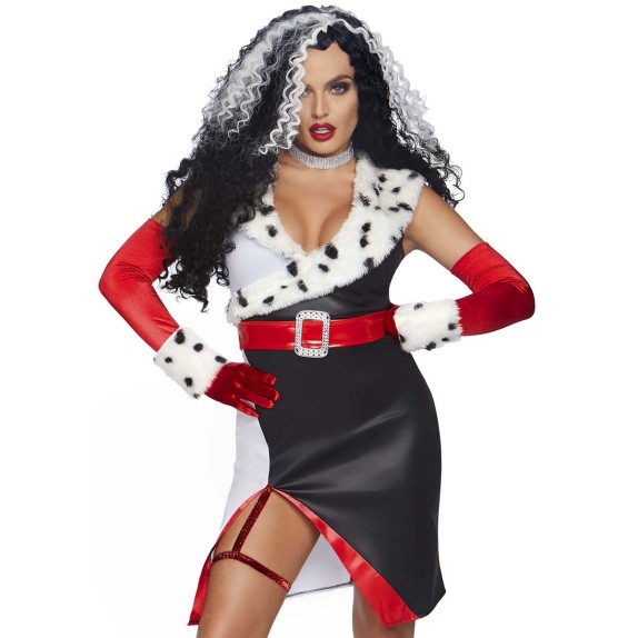 COSTUME HALLOWEEN SEXY 3 PEZZI DONNA DA DIVA DIABOLICA DI LEG AVENUE