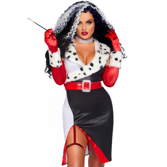 COSTUME HALLOWEEN SEXY 3 PEZZI DONNA DA DIVA DIABOLICA DI LEG AVENUE
