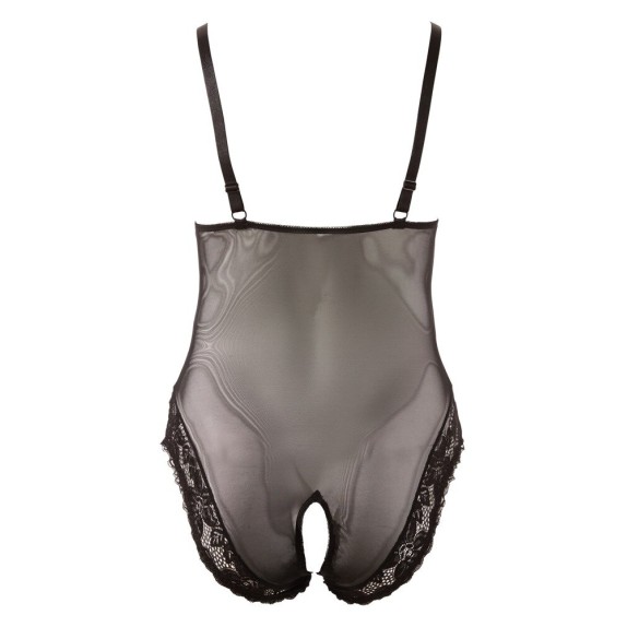 BODY SEXY PER DONNA TAGLIA GRANDE POWERNET NERO APERTO