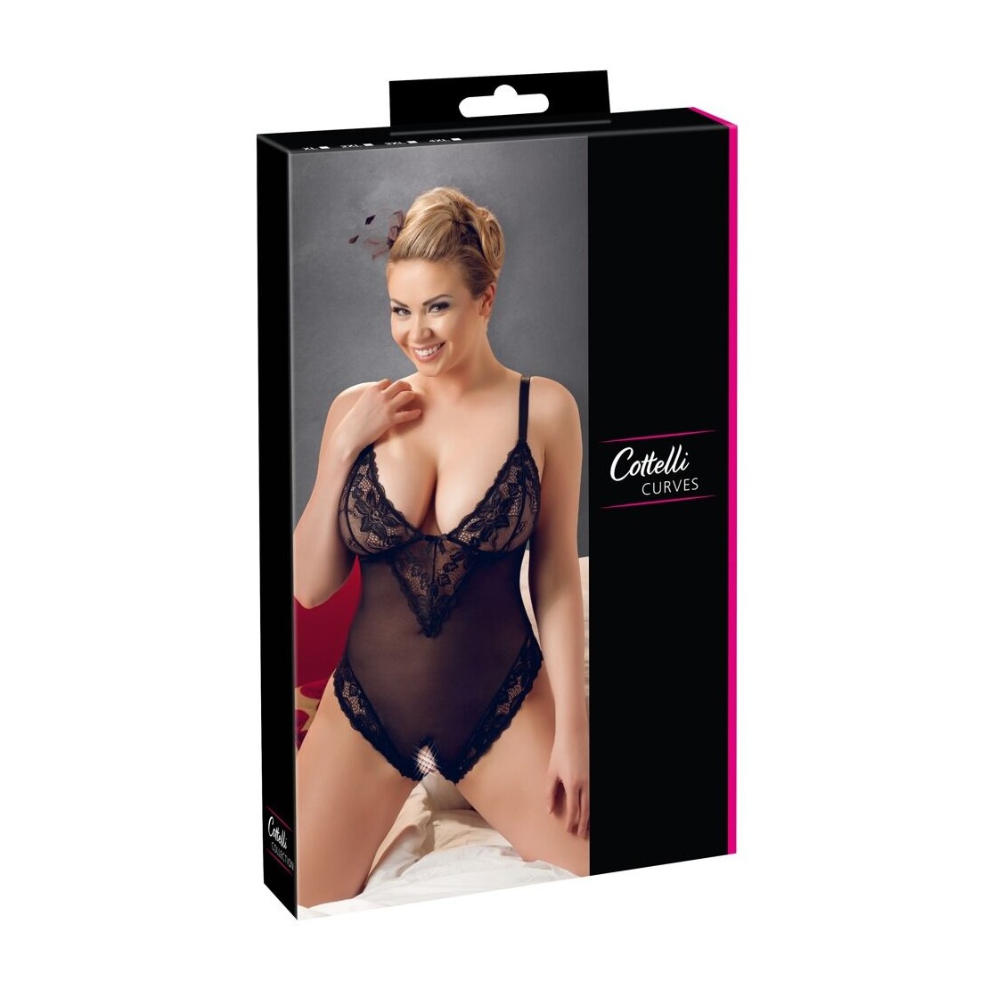 BODY SEXY PER DONNA TAGLIA GRANDE POWERNET NERO...