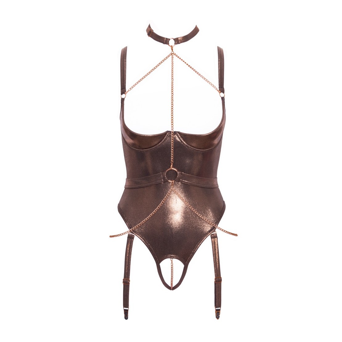 GUEPIERE APERTA SEXY COLOR ORO BRONZO CON...