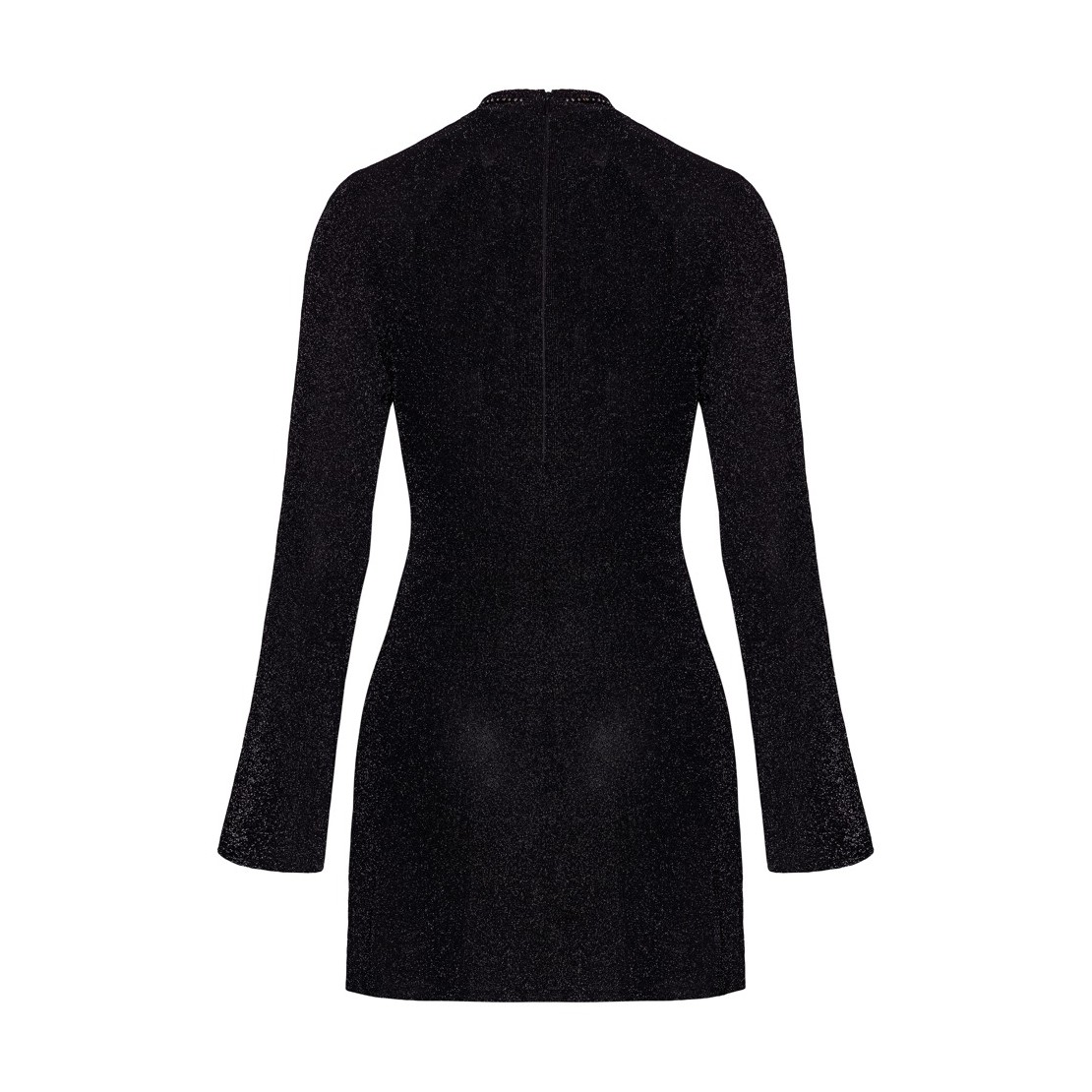 MINI ABITO IN LUREX TRASPARENTE CON STRASS SUL...