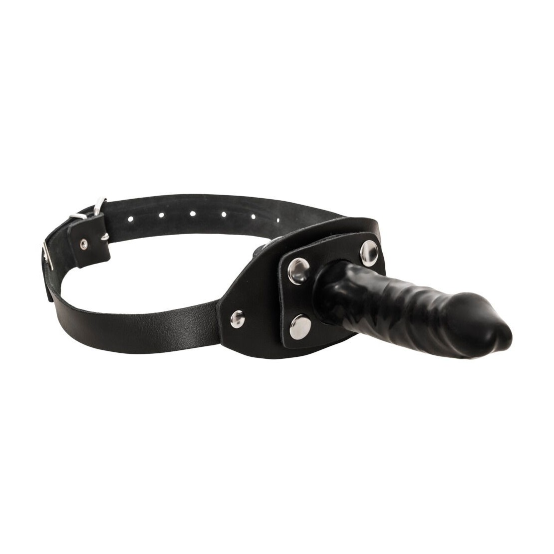 GAG MORSO COSTRITTIVO CON DILDO DOPPIO IN PELLE...