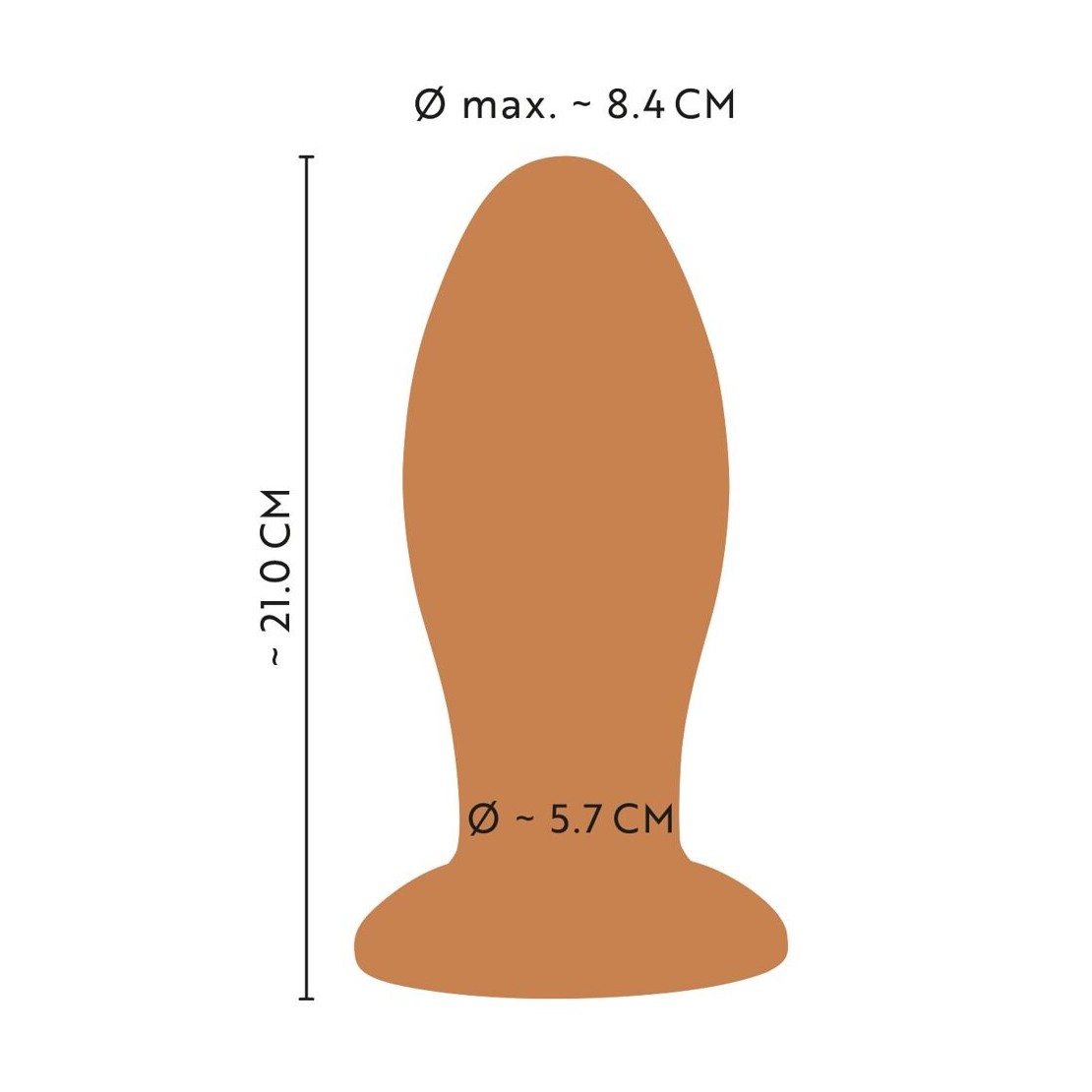 PLUG ANALE XXL IN SILICONE LIQUIDO PREMIUM 21...