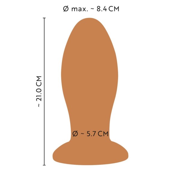 PLUG ANALE XXL IN SILICONE LIQUIDO PREMIUM 21 CM ANOS