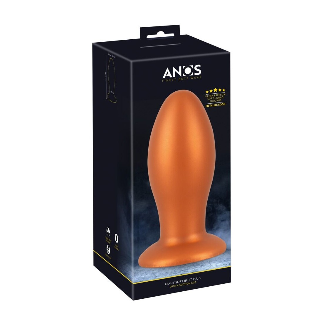 PLUG ANALE XXL IN SILICONE LIQUIDO PREMIUM 21...