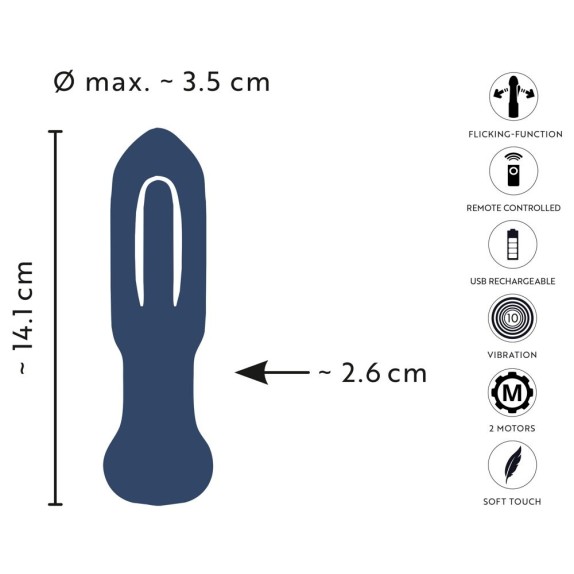 PLUG ANALE WIRELESS CON LINGUA INTERNA OSCILLANTE E VIBRAZIONE