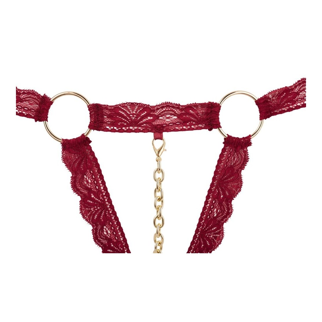 COMPLETO DUE PEZZI IN PIZZO ROSSO APERTO CON...