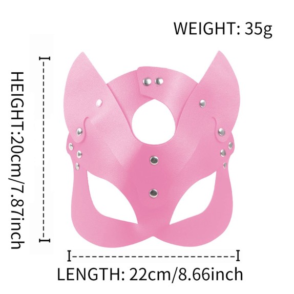 MASCHERA DA GATTA IN ECOPELLE MORBIDA REGOLABILE