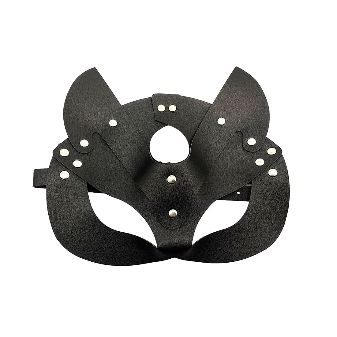 MASCHERA DA GATTA NERA IN ECOPELLE MORBIDA...