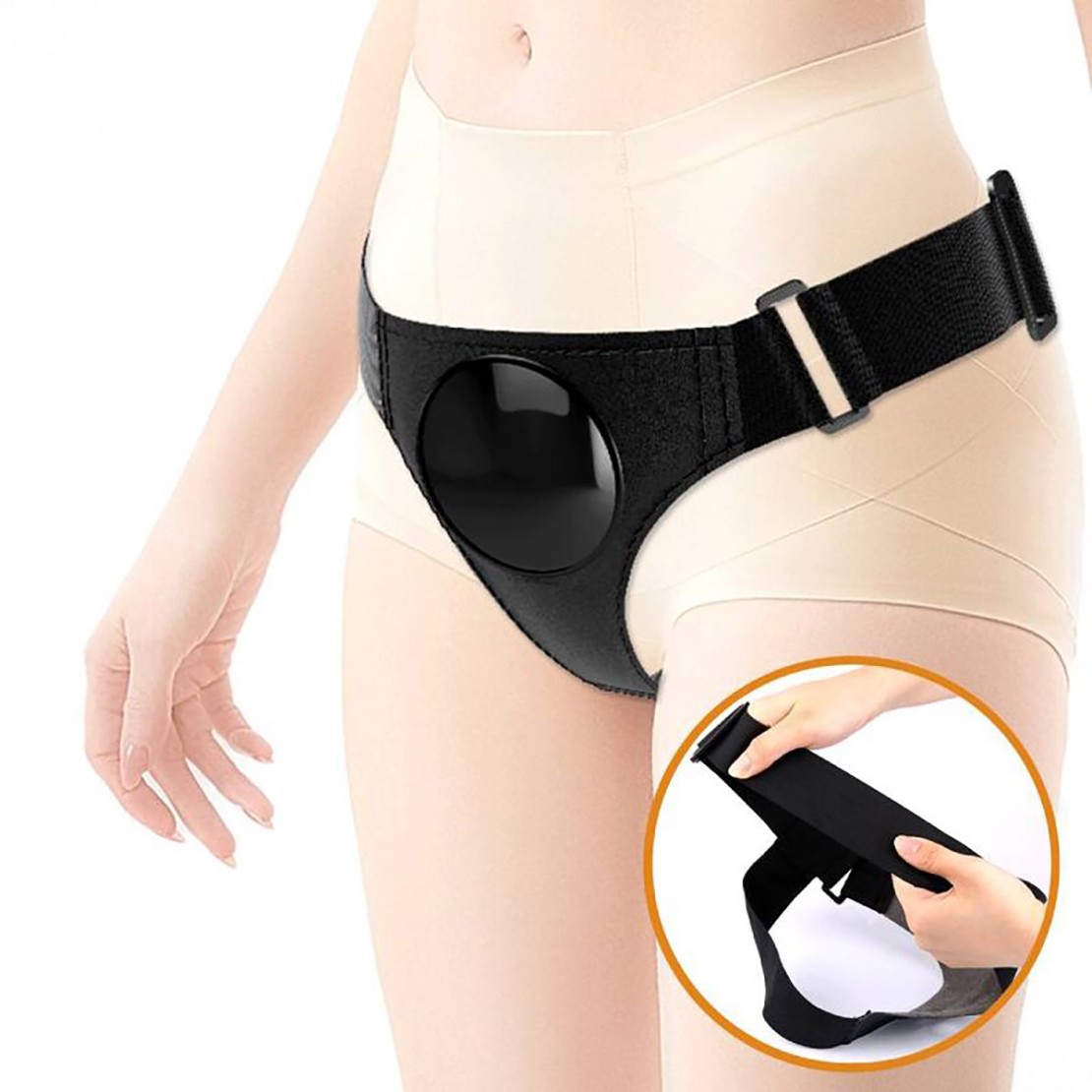 MUTANDINA STRAP-ON BASE A VENTOSA + FALLO 18 CM...
