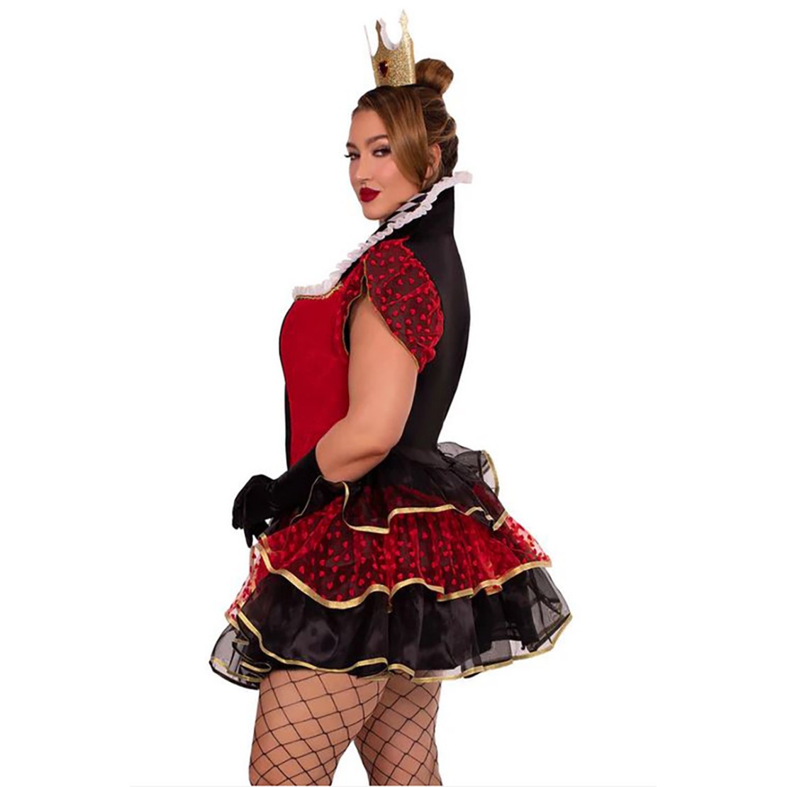 COSTUME 2 PZ TRAVESTIMENTO SEXY REGINA DI CUORI...