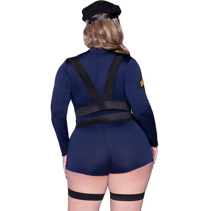 COSTUME SEXY 6 PZ DA POLIZIOTTA CURVY CON ACCESSORI LEG... 2