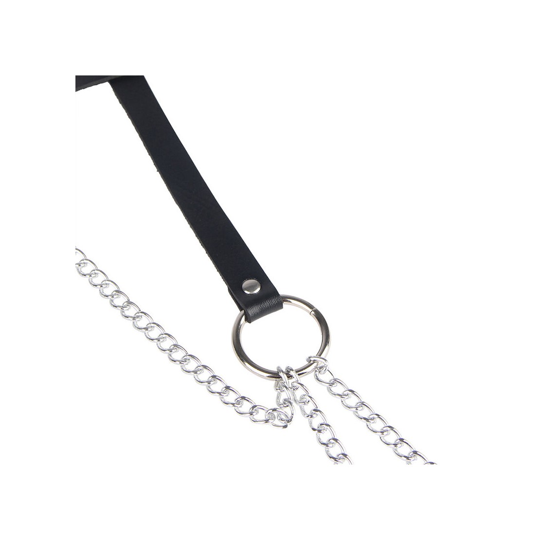 CINTURA HARNESS SEXY CON CATENE ARGENTATE...