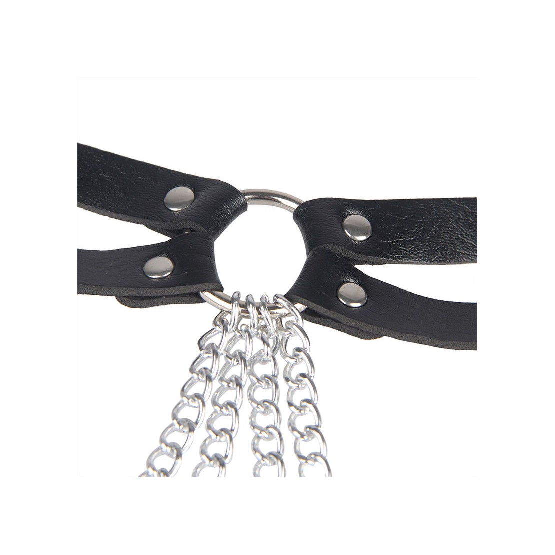 CINTURA HARNESS SEXY CON CATENE ARGENTATE...